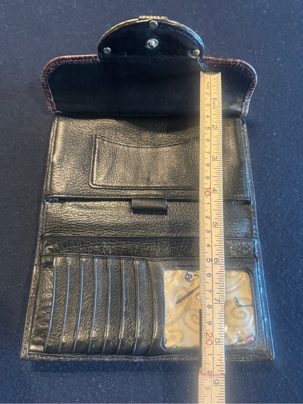 Brighton Golf Two-Tone Brown and Black Leather Wallet Set - Picture 3 of 14